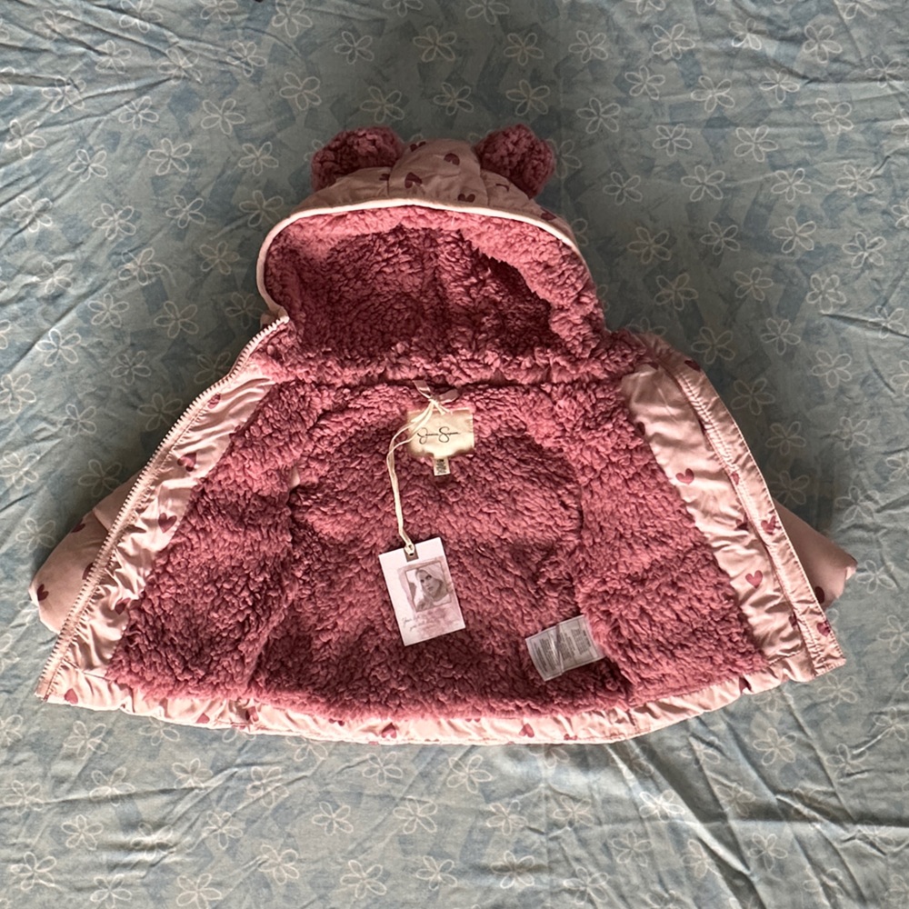 SOLD OUT! Jessica Simpson size 12mo. Puffer Jacket Pink - Picture 5 of 10